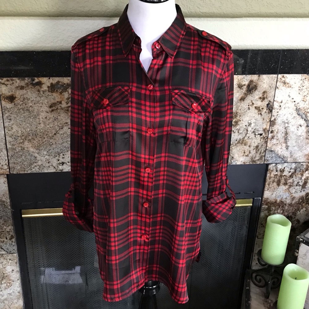 Joan’s New York Signature Plaid Blouse